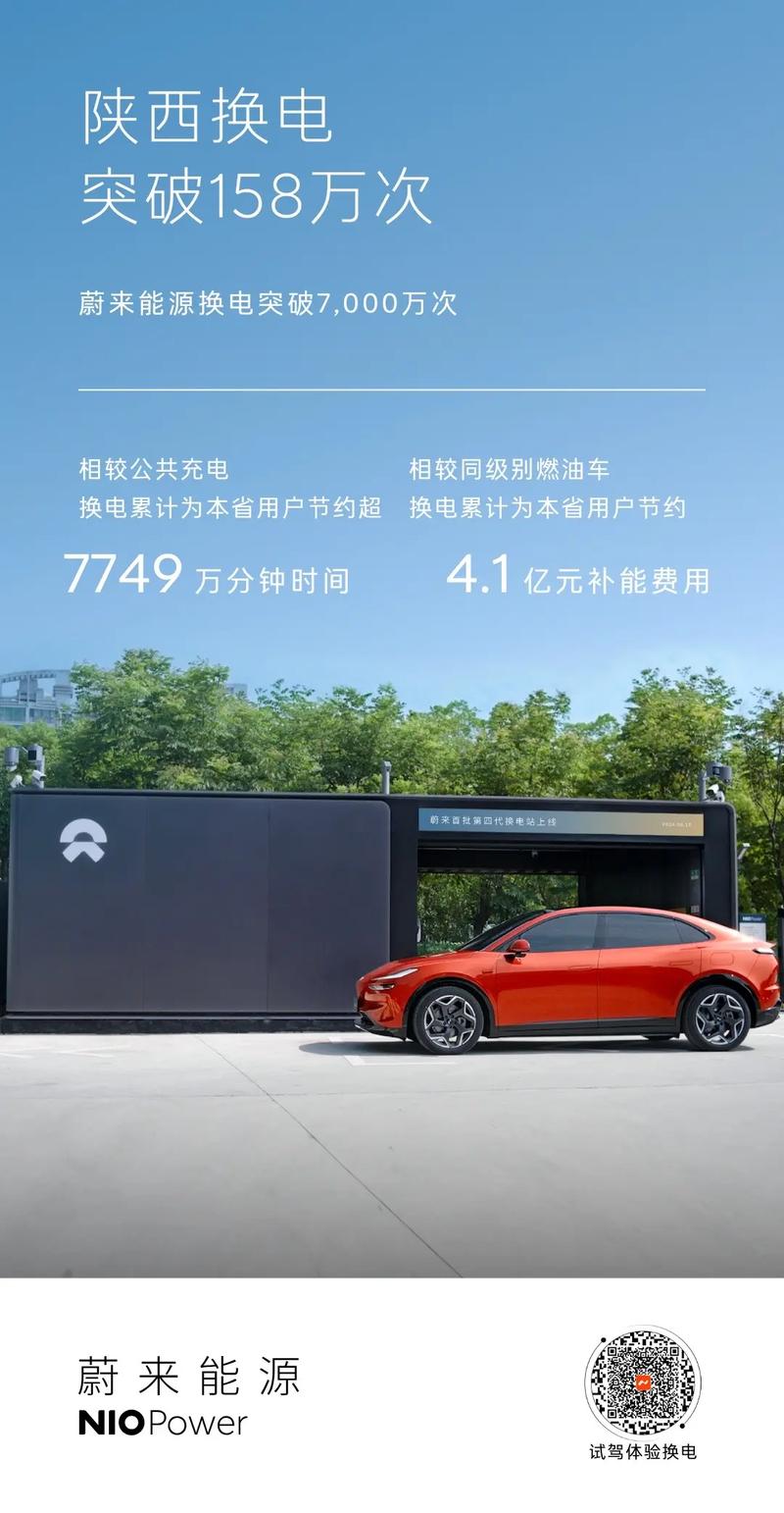蔚来换电站总数突破300 超充站突破200