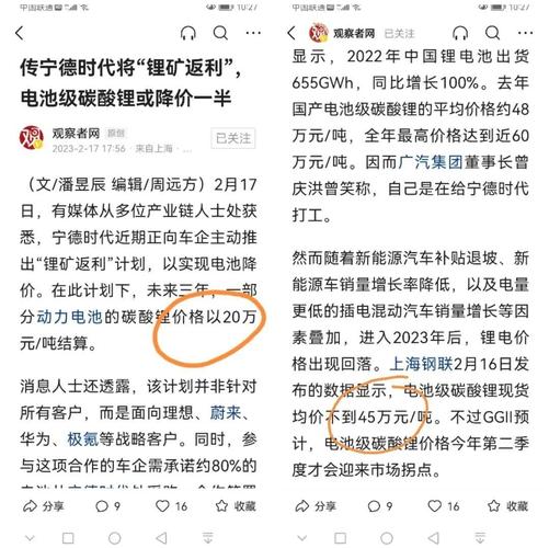 电动汽车将继续降价？专家：碳酸锂或跌破10万元一吨