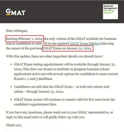 GMAT Focus Edition在商学院测评领域独树一帜，老版本已退出历史舞台