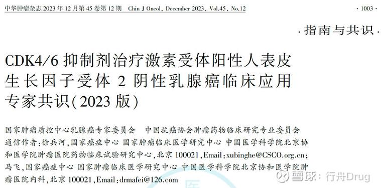 中国首个用于晚期一线绝经前乳腺癌适应症CDK46抑制剂上市