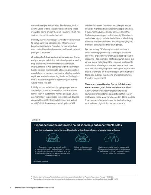 McKinsey  Company的新研究显示，元宇宙的价值