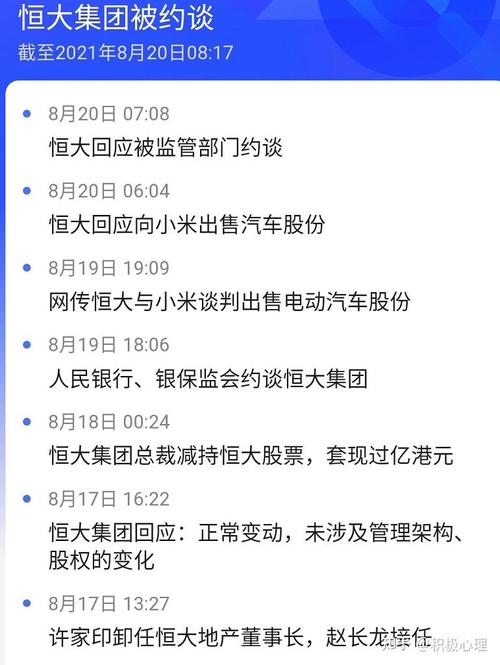 央行、银保监会约谈恒大集团 说了这些话！恒大系股价重挫 后续或有更多动作